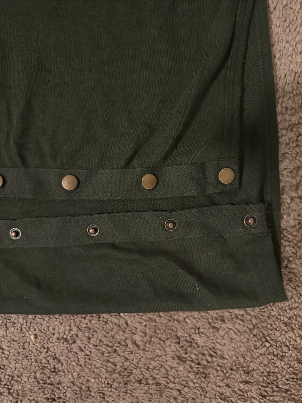 Dark Green Women's Snap-Trim shawl/scarf
